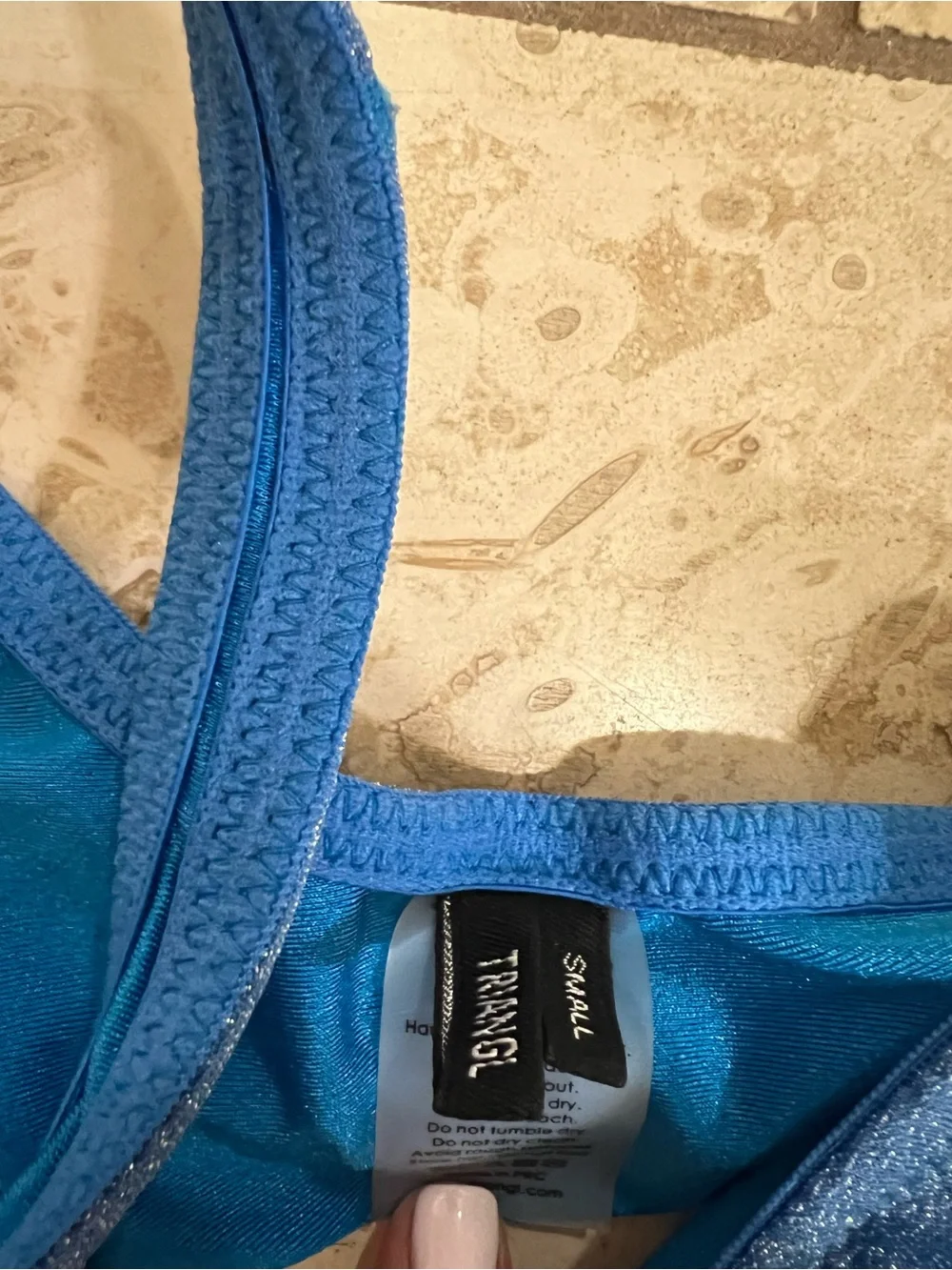 triangl swimwear Sparkling Royal Blue Asymmetric Bikini
